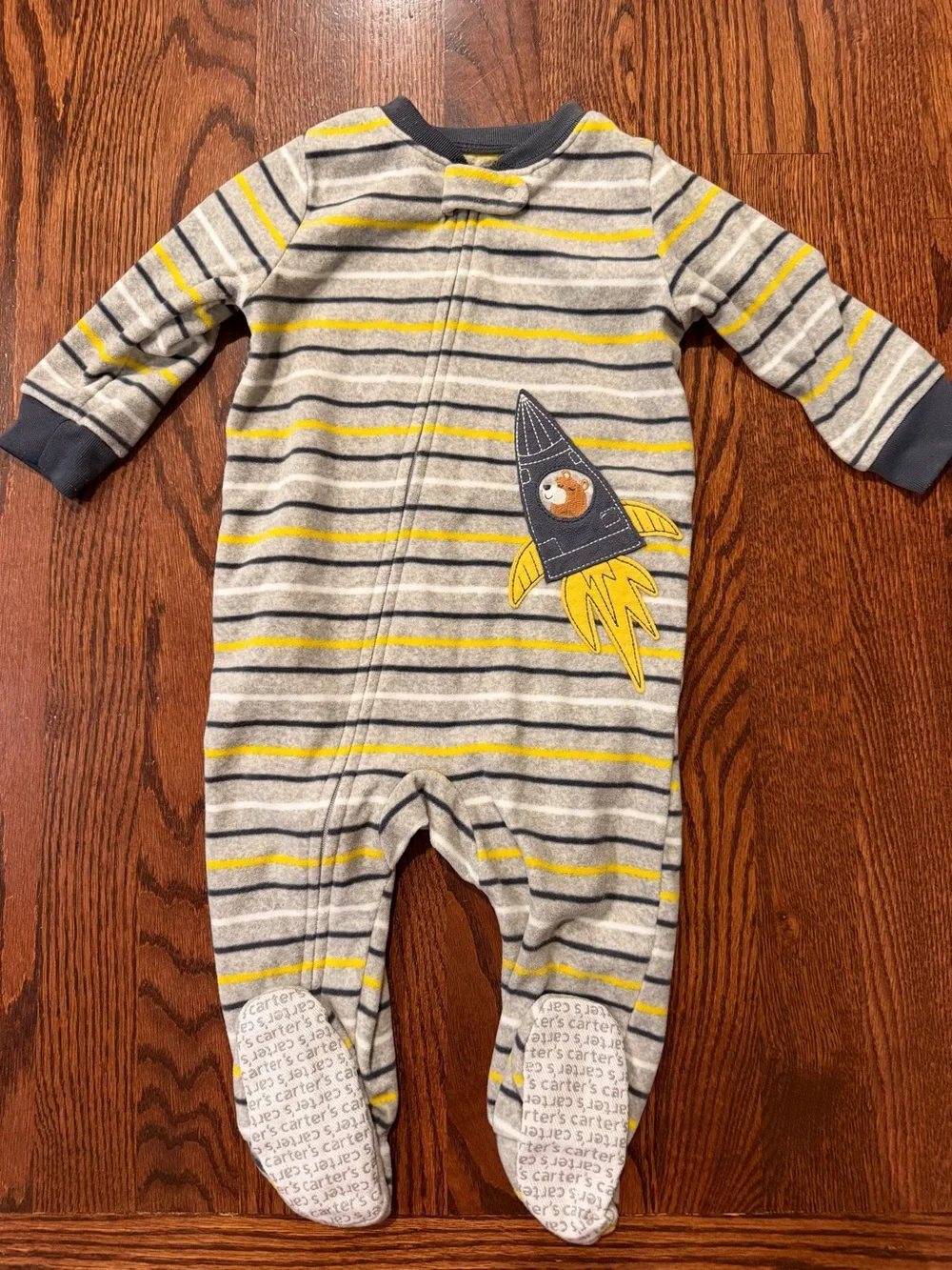 Carter's 12 Month Footed Fleece One-Piece Pajamas Lot of 5